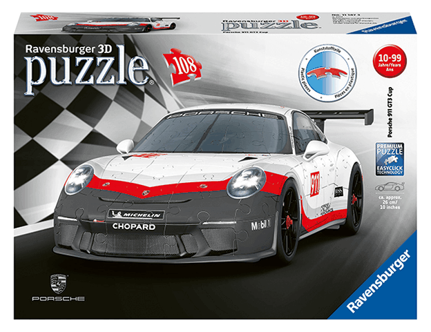 3D Puzzle Ravensburger Porsche 911 GT3 Cup - 108 dielikov