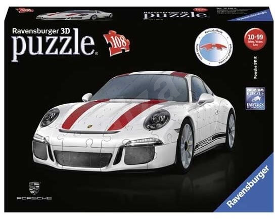 3D Puzzle Ravensburger Porsche 911 R - 108 dielikov