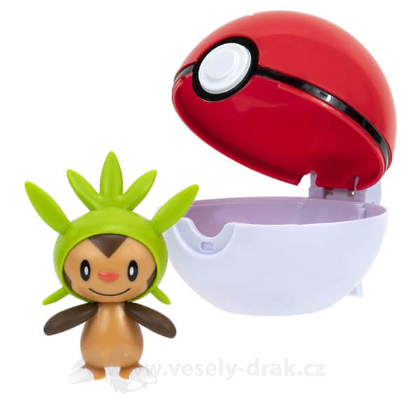 Pokémon Clip and Go Poké Ball -  figúrka Chespin