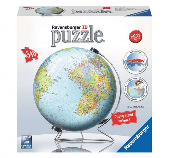 3D Puzzle Ravensburger Globus anglický (zemegule) - 540 dielov