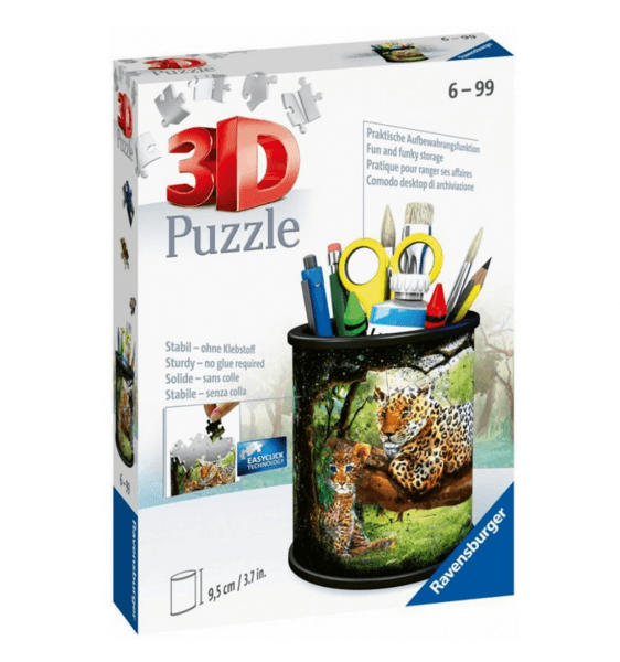 3D Puzzle stojan na ceruzky - Levharti - 54 dielikov