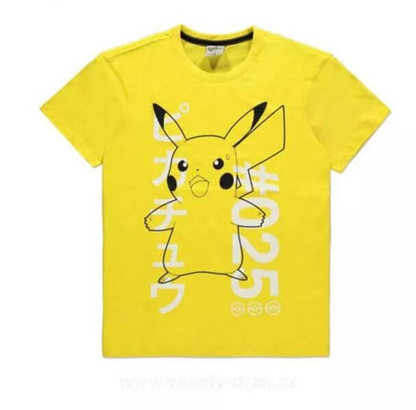 Pánske Pokémon tričko Shocked Pikachu