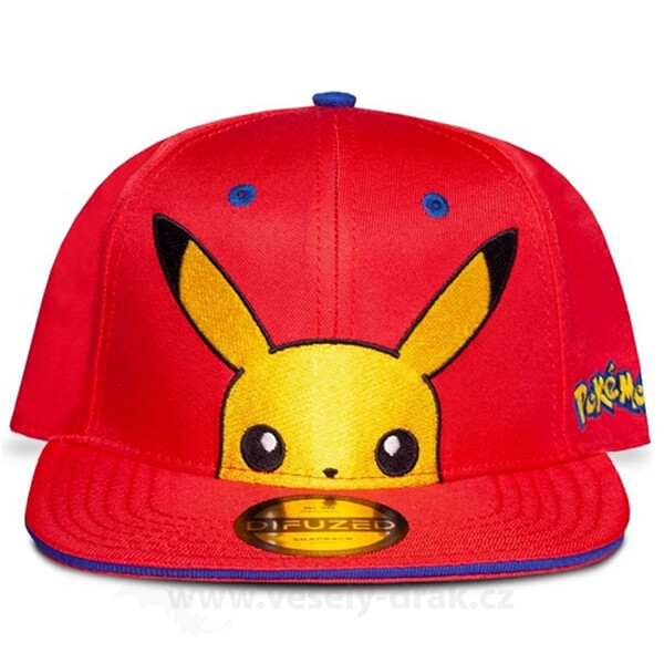 Šiltovka Pokémon červená s Pikachu