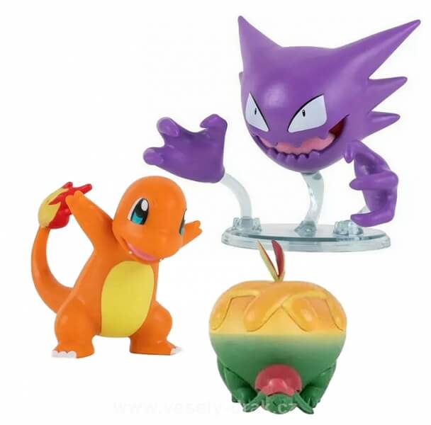 Pokémon akčné figúrky Appletun, Haunter a Charmander 5 - 8 cm