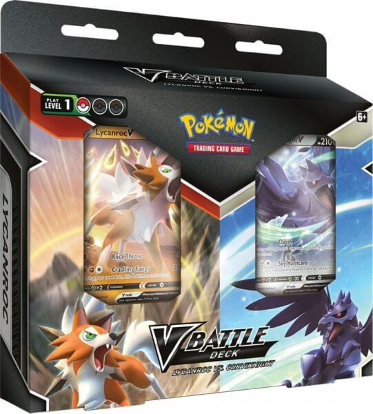 Pokémon V Battle Deck Bundle Lycanroc V vs Corviknight V