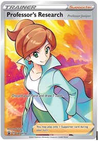 Pokémon karta Professor Juniper + tri bežné karty Juniper