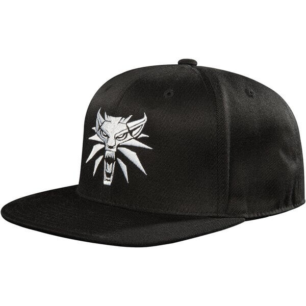 The Witcher 3 šiltovka - Medallion Snap Back Hat - biely vlk