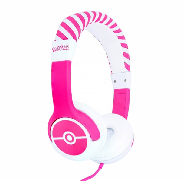 Pokémon slúchadlá pre deti - Poké Ball - Pink