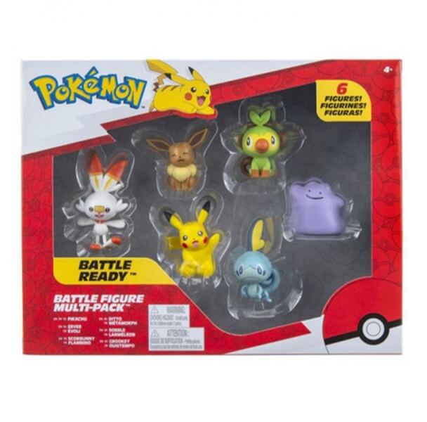 Pokémon akčné figúrky 6-Pack 5 cm (Pikachu, Eevee a ďalšie)