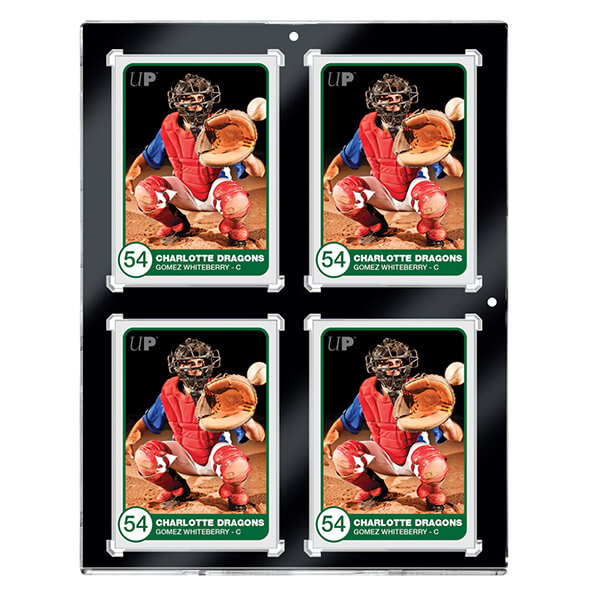 Rámček na 4 karty - UltraPro 4-Card Black Border One-Touch Magnetic Holder 130pt