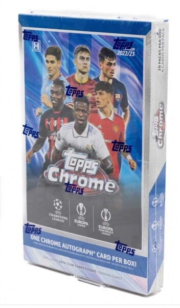 2022-2023 Topps Chrome Champions League Hobby Box - futbalové karty