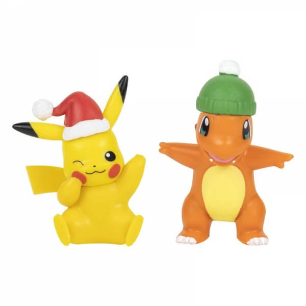 Pokémon akčné figúrky Pikachu a Charmander (Holiday Season) - 5 cm