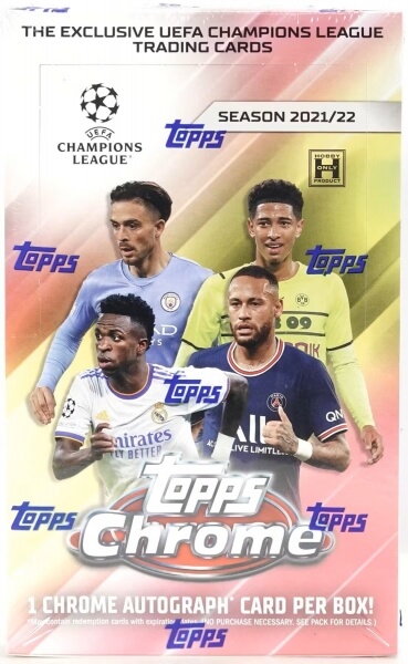 2021-2022 Topps UEFA Champions League Chrome Hobby Box - futbalové karty