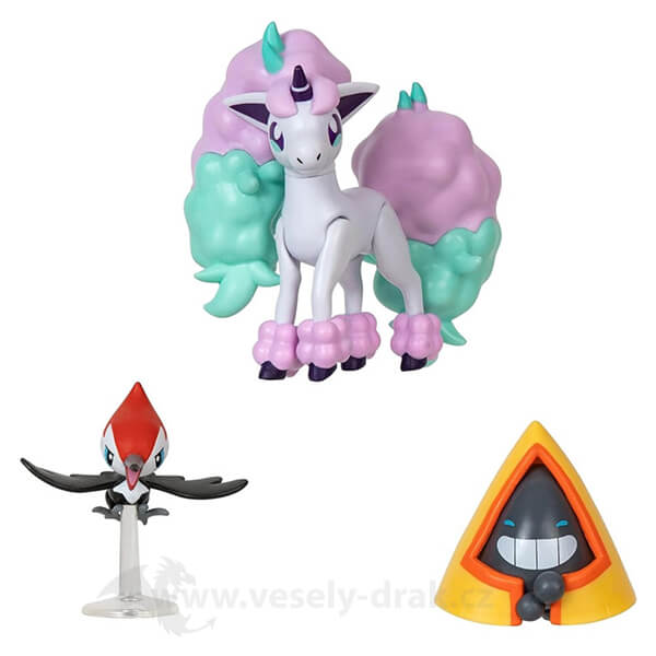 Pokémon akčné figúrky Pikipek, Snorunt, Ponyta 5 cm