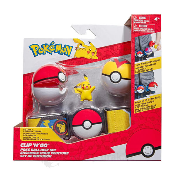 Pokémon Clip and Go set - Pikachu s opaskom - Poké Ball + Level Ball