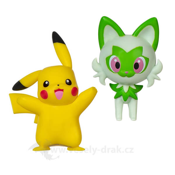 Pokémon akčné figúrky Pikachu a Sprigatito 5 cm
