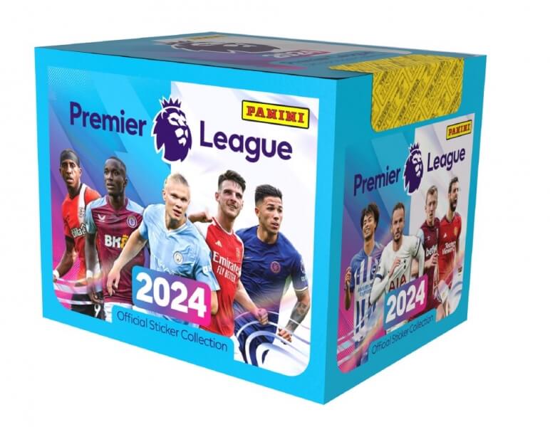 Futbalové samolepky Panini Premier League 2023/2024 - box 50 balíčkov
