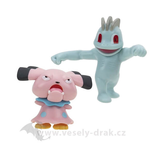 Pokémon akčné figúrky Machop a Snubbull - 5 cm