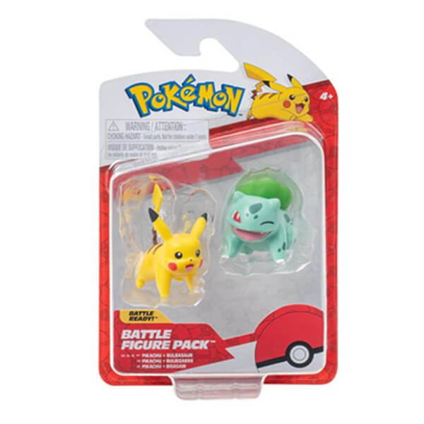 Pokémon akčné figúrky Pikachu a Bulbasaur - 5 cm