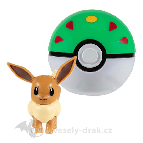 Pokémon figúrka Clip and Go Friend Ball - Eevee
