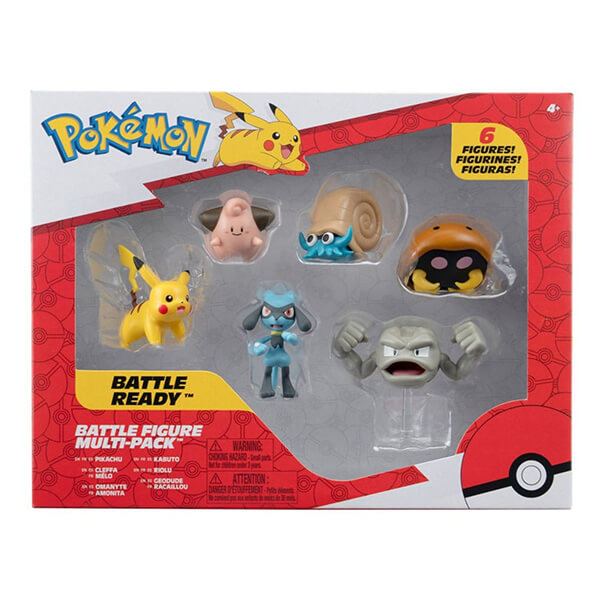 Pokémon akčné figúrky 6-Pack 5 cm (Pikachu, Riolu, Cleffa a další)