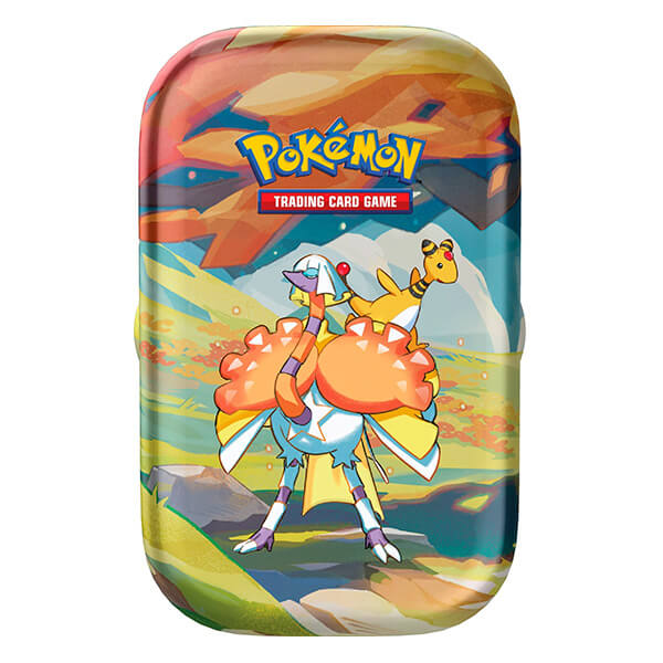Pokémon Vibrant Paldea Mini Tin - Espathra a Ampharos (plechovka se 2 balíčkami)