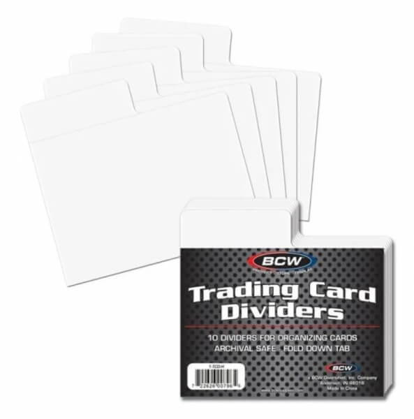 Oddeľovače na karty BCW Trading Card Dividers Standard Size Horizontal - 10 ks