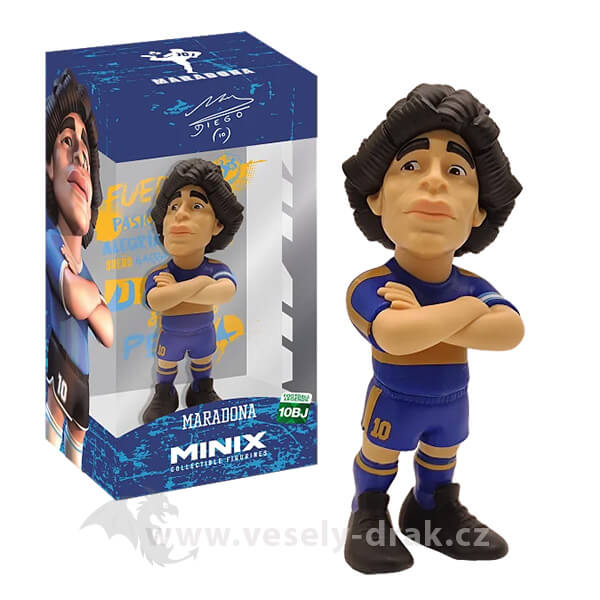 Futbalová figúrka Minix Icon - Diego Maradona - Blue and Yellow