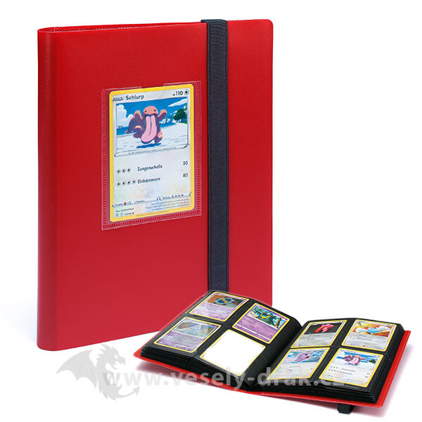 Album na karty Leuchtturm TCG 4-Pocket na 160 karet Slim Small Red