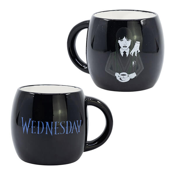 Čierny keramický hrnček Wednesday