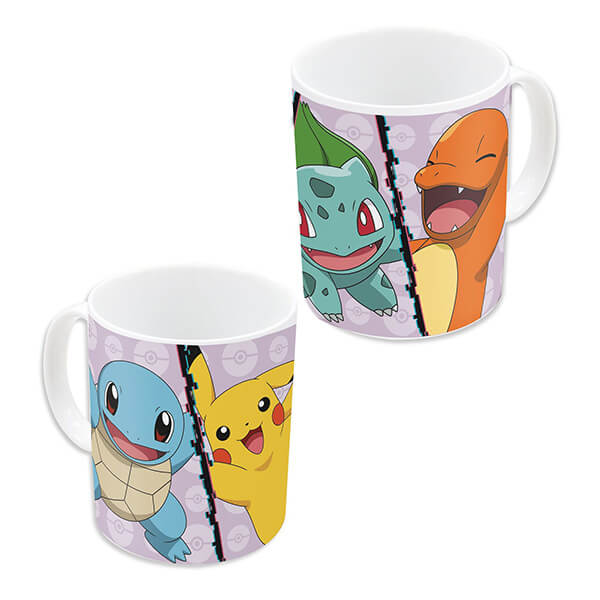 Pokémon hrnček - Charmander, Bulbasaur, Squirtle, Pikachu