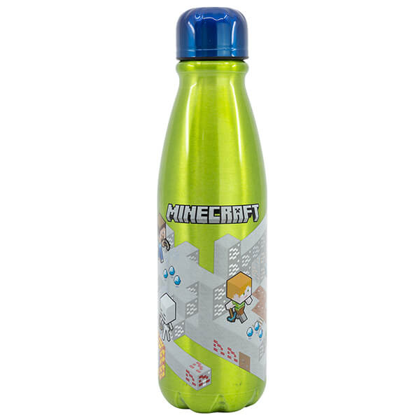 Minecraft hliniková fľaša na pitie so skrutkovacím uzáverom - 600 ml