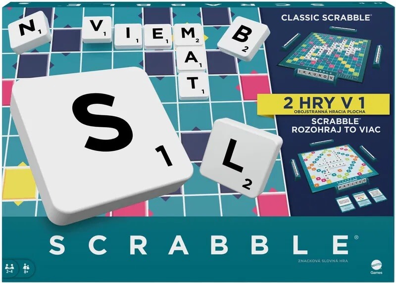 Scrabble Originál v slovenštině (2 hry v 1)