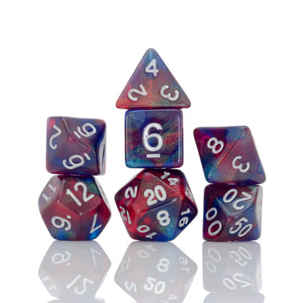Súprava kociek Sirius Dice Polyhedral - Summer Berries - 7 ks