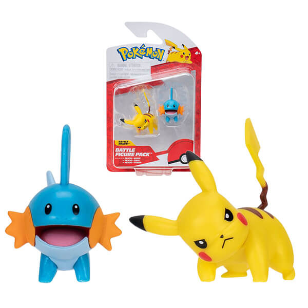 Pokémon akčné figúrky Pikachu a Mudkip - 5 cm