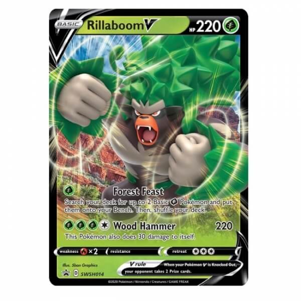 Karta Pokémona Rillaboom V z Galar Partners Tin