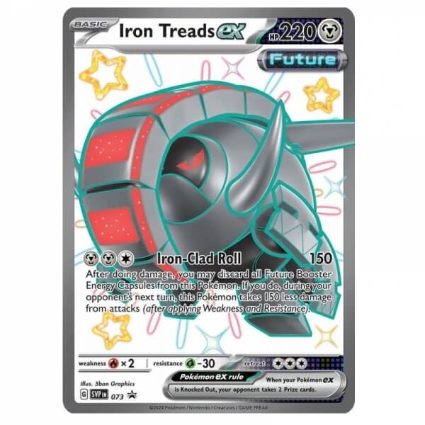 Karta Pokémon Iron Treads ex z plechovky Paldean Fates