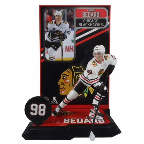Postava NHL - Connor Bedard (Chicago Blackhawks) - Platinum Edition - biela