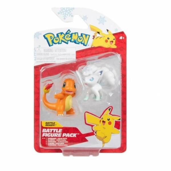 Pokémon akčné figúrky Charmander a Alolan Vulpix (Holiday Edition) - 5 cm