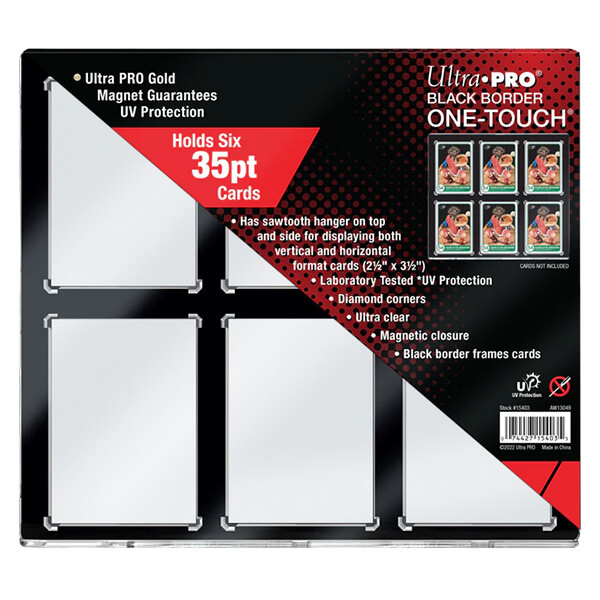 Rámček na 6 kariet - UltraPro 6-Card Black Border One-Touch Magnetic Holder 35pt