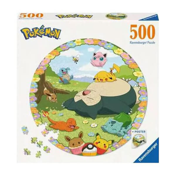 Kruhové puzzle Flowery Pokémon - 500 dielikov