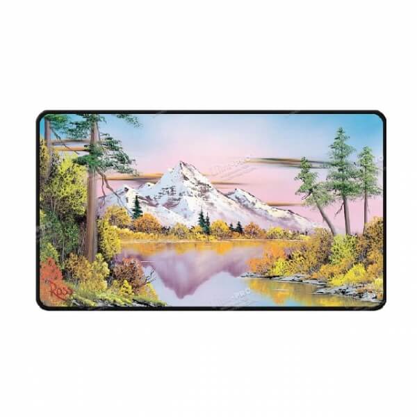 Hracia podložka Bob Ross Mighty Mountain Lake (Black Stitched)