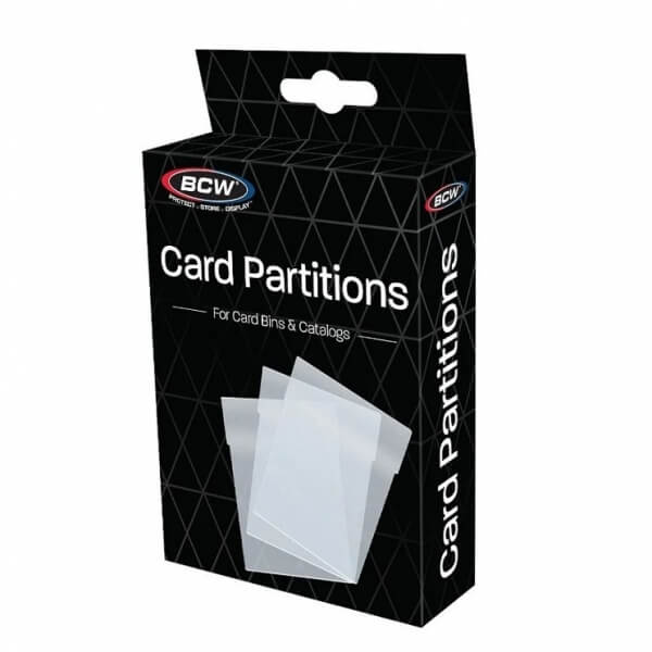 Oddeľovače pre prenosný box BCW Card Bin Partitions Clear - 12 ks