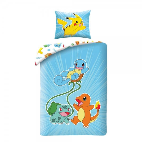Obliečky Pokémoni - Bulbasaur, Squirtle, Charmander ver. 9