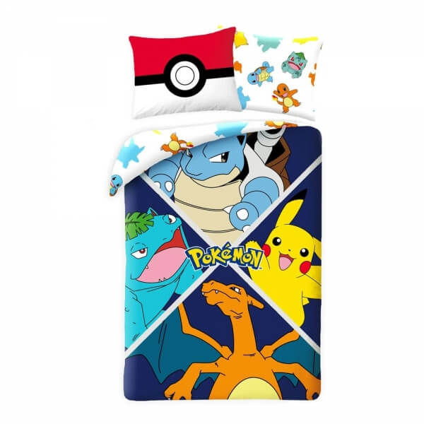 Obliečky Pokémoni - Venusaur, Blastoise, Charizard a Pikachu ver. 1