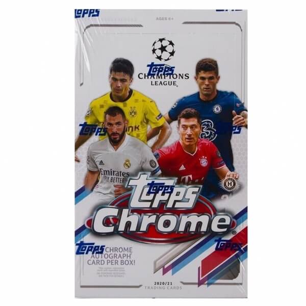 2020-2021 Topps UEFA Champions League Chrome Hobby Box - futbalové karty