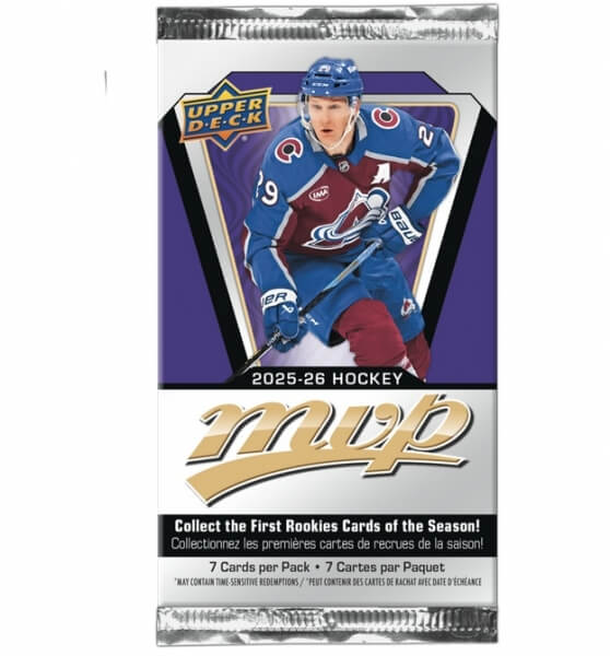 2025-2026 NHL Upper Deck MVP Gravity Feed Balíček - hokejové karty