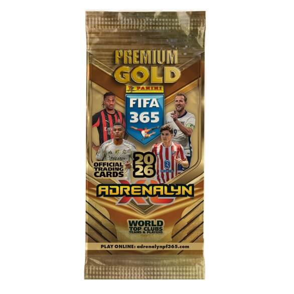 Futbalové karty Panini FIFA 365 2025/2026 Adrenalyn Gold balíček