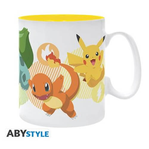 Keramický hrnček Pokémon Pikachu and Starters - 460 ml