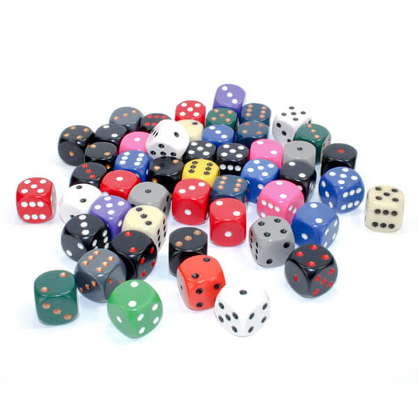 Šesťstenná kocka D6 Loose Opaque Polyhedral Dice 16 mm CHX29426 - 1 ks